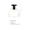 Designers Fountain Indigo 10 in. 1-Light Matte Black Modern Semi Flush Mount with Clear Glass Shade for Bedrooms D312M-SF-MB - alternate 8